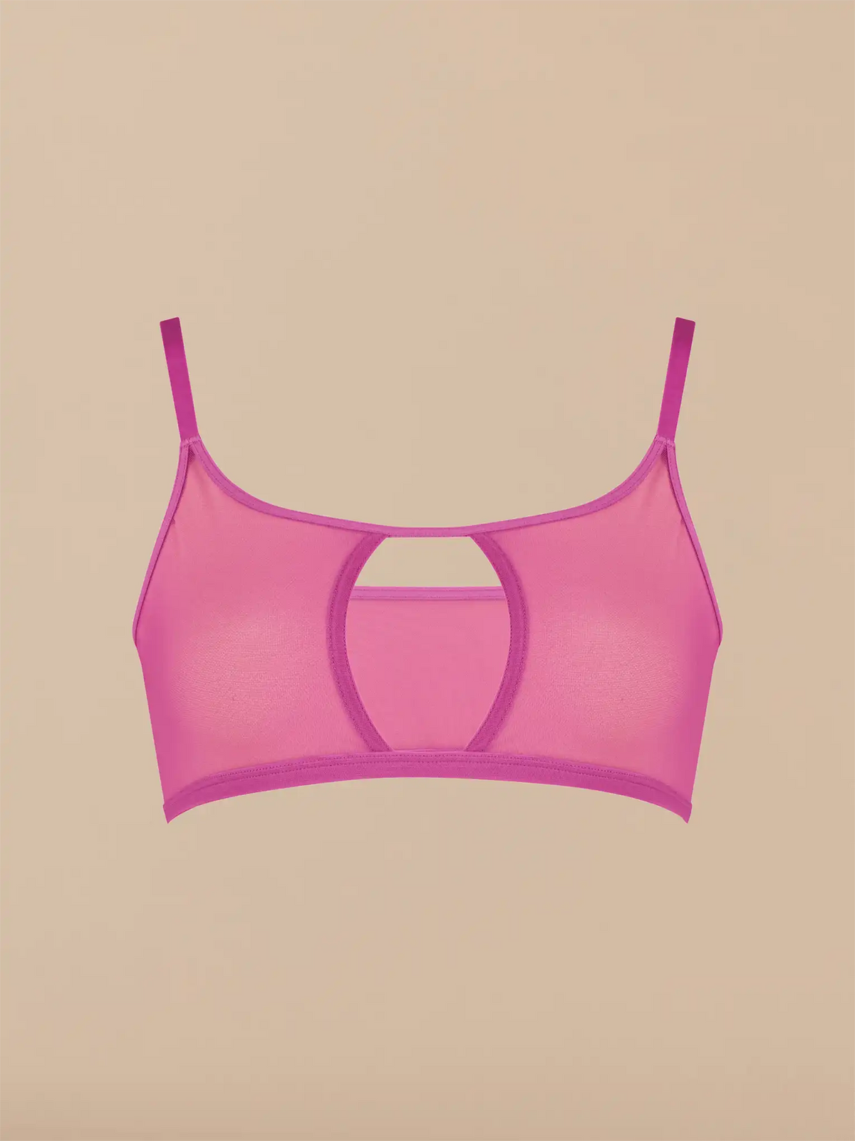 Women's Mesh Cut Out Bralette | Orchid