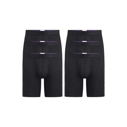 UltraModal™ Ball Caddy™ Long Boxer Brief w/ Fly 6-Pack | Black