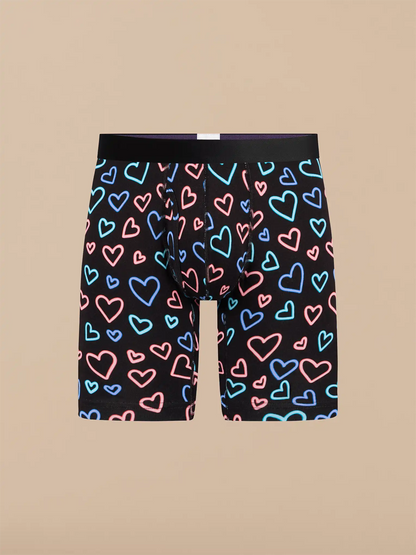 UltraModal™ Core Long Boxer Brief w/ Fly | Electric Hearts 2.0