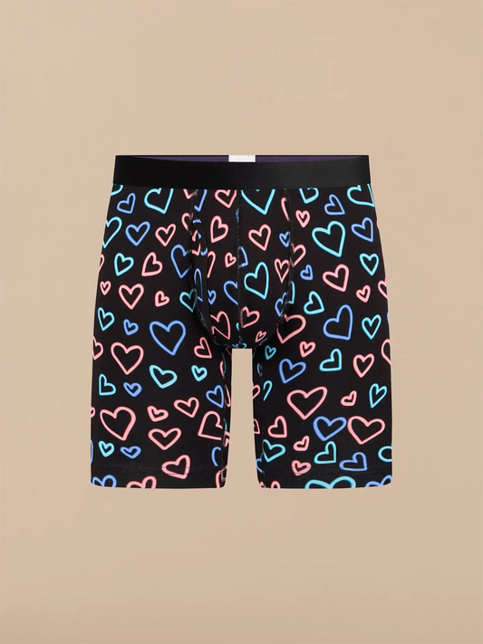 UltraModal™ Core Long Boxer Brief w/ Fly | Electric Hearts 2.0