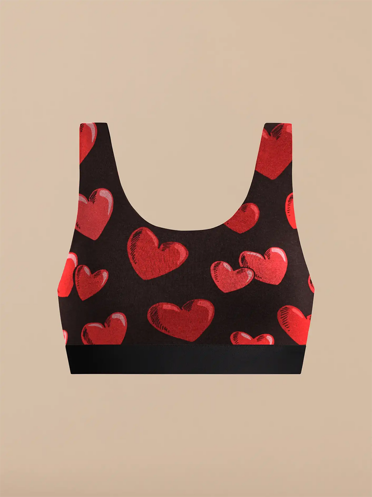 Curvy UltraModal™ Core Scoop Bralette | Floating Hearts