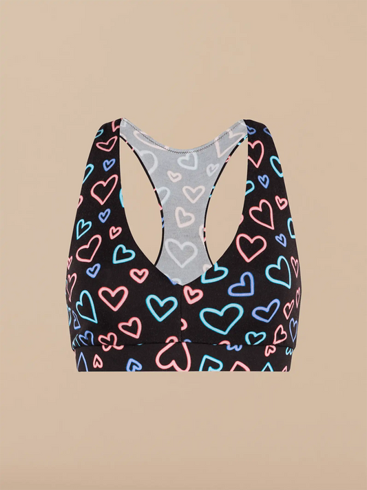 UltraModal™ FeelFree Racerback Bralette | Electric Hearts 2.0
