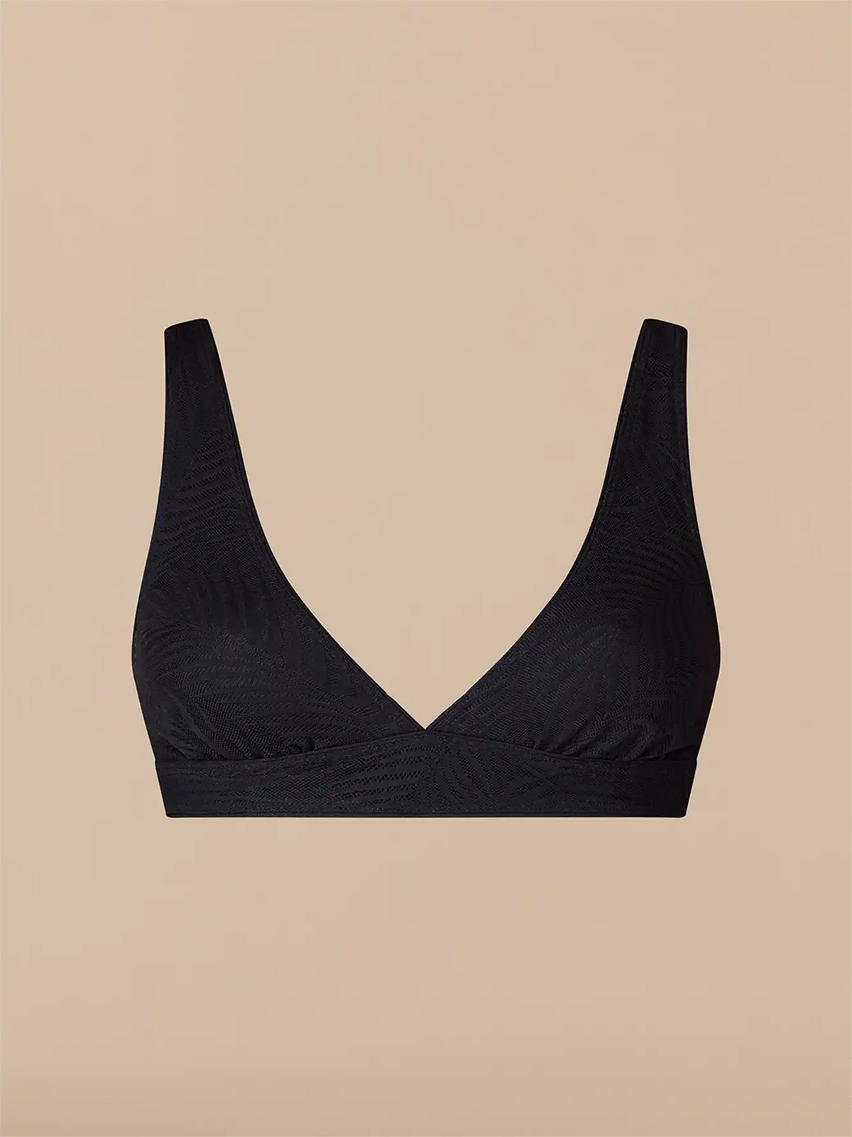 All Over Lace Plunge Bralette | Black Feather