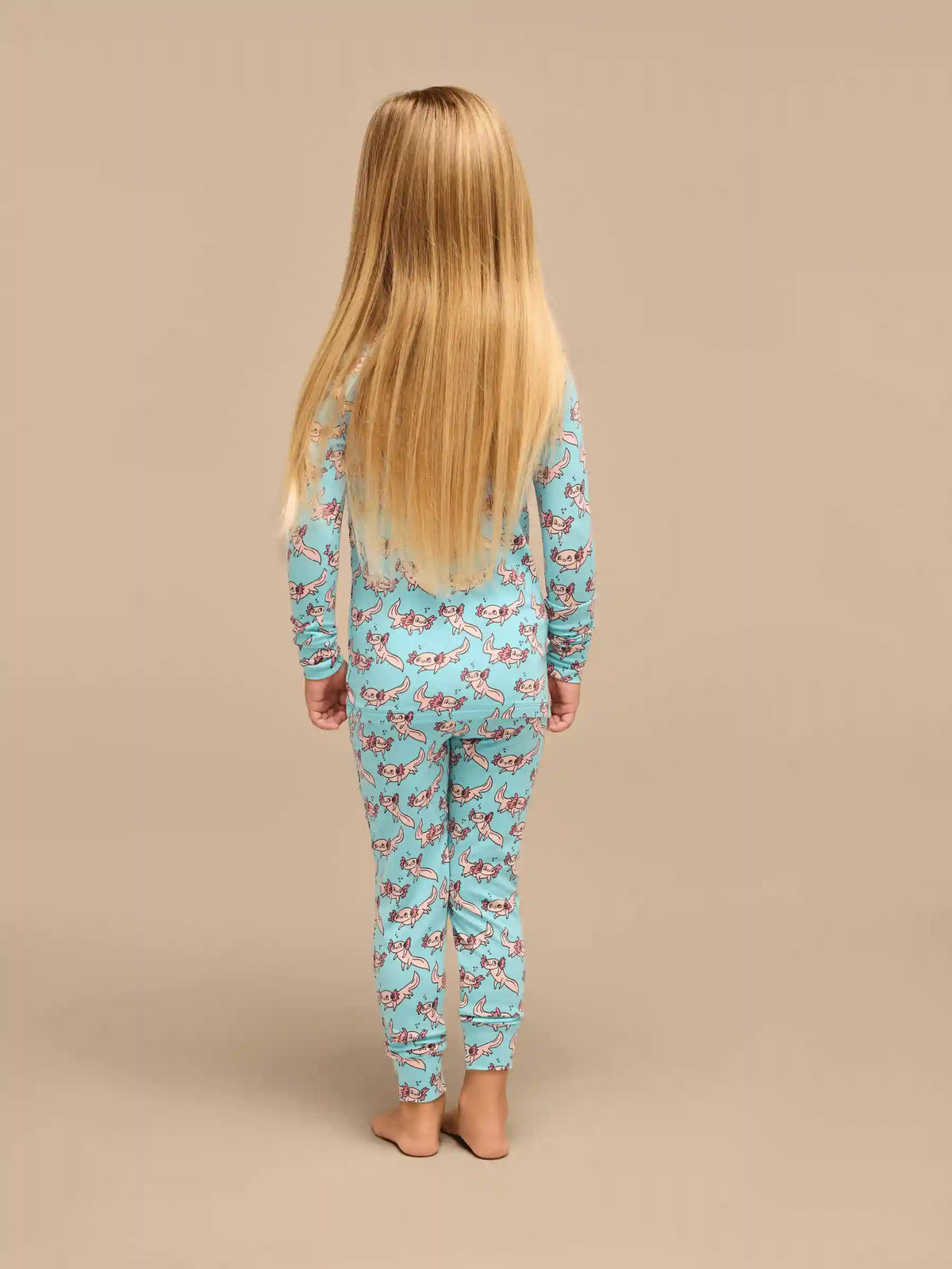 UltraModal™ Long Sleeve PJ Set - Kid's | Axolotl Splash