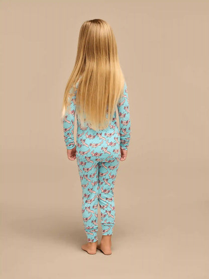UltraModal™ Long Sleeve PJ Set - Kid's | Axolotl Splash