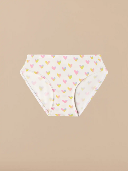 UltraModal™ Kids FeelFree Girls Bikini Brief 6-Pack | Seashore Heart Pack