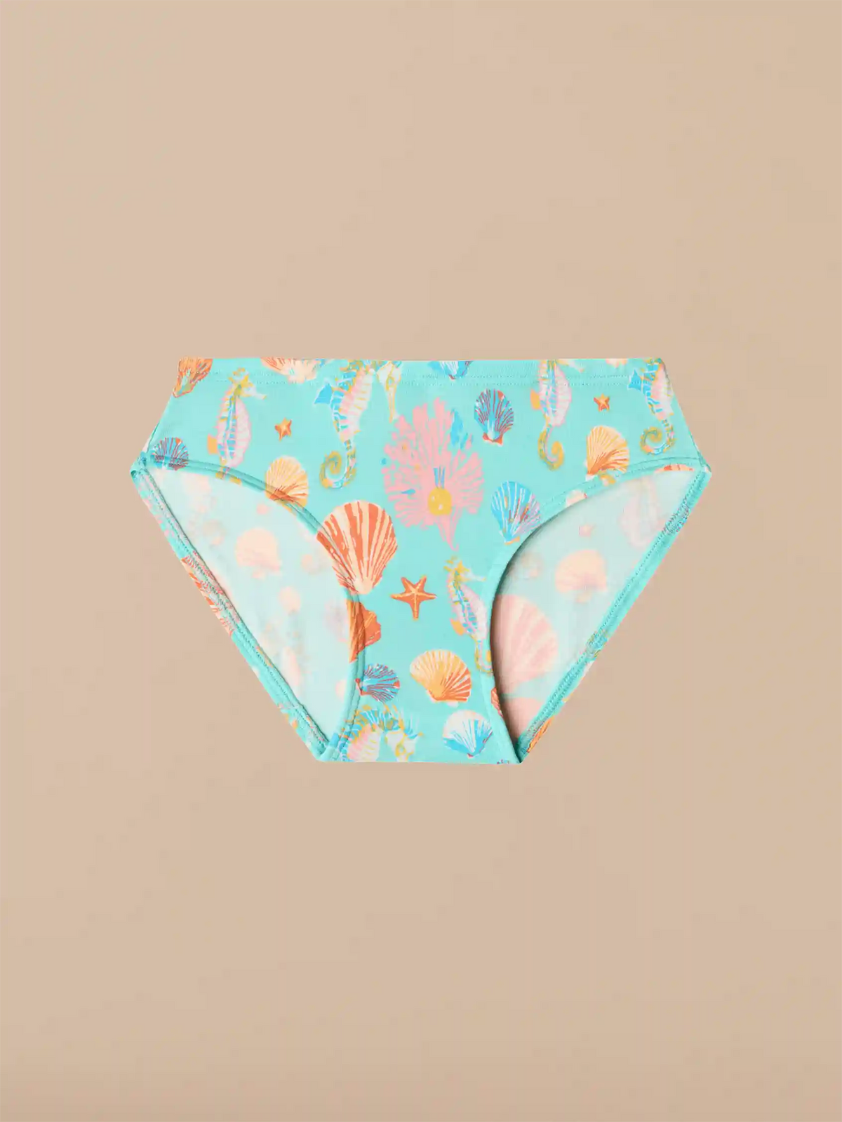 UltraModal™ Kids FeelFree Girls Bikini Brief 6-Pack | Seashore Heart Pack