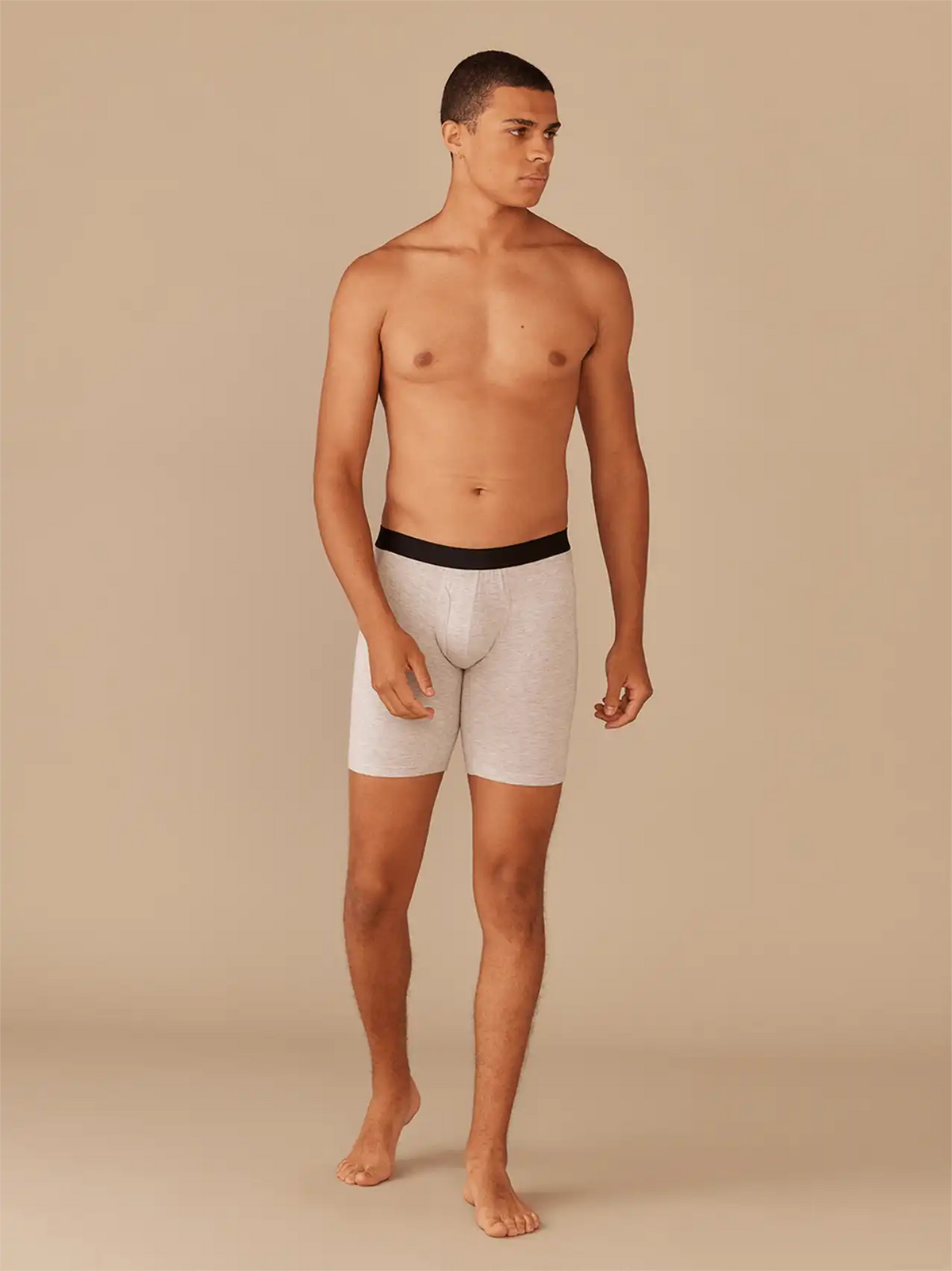 UltraModal™ Core Long Boxer Brief w/ Fly | Heather Grey