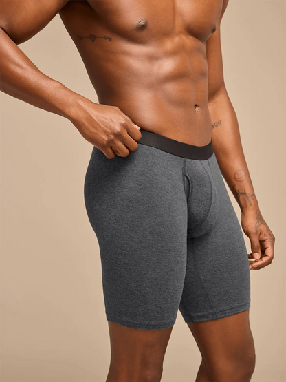 UltraModal™ Core Long Boxer Brief w/ Fly | Heather Charcoal
