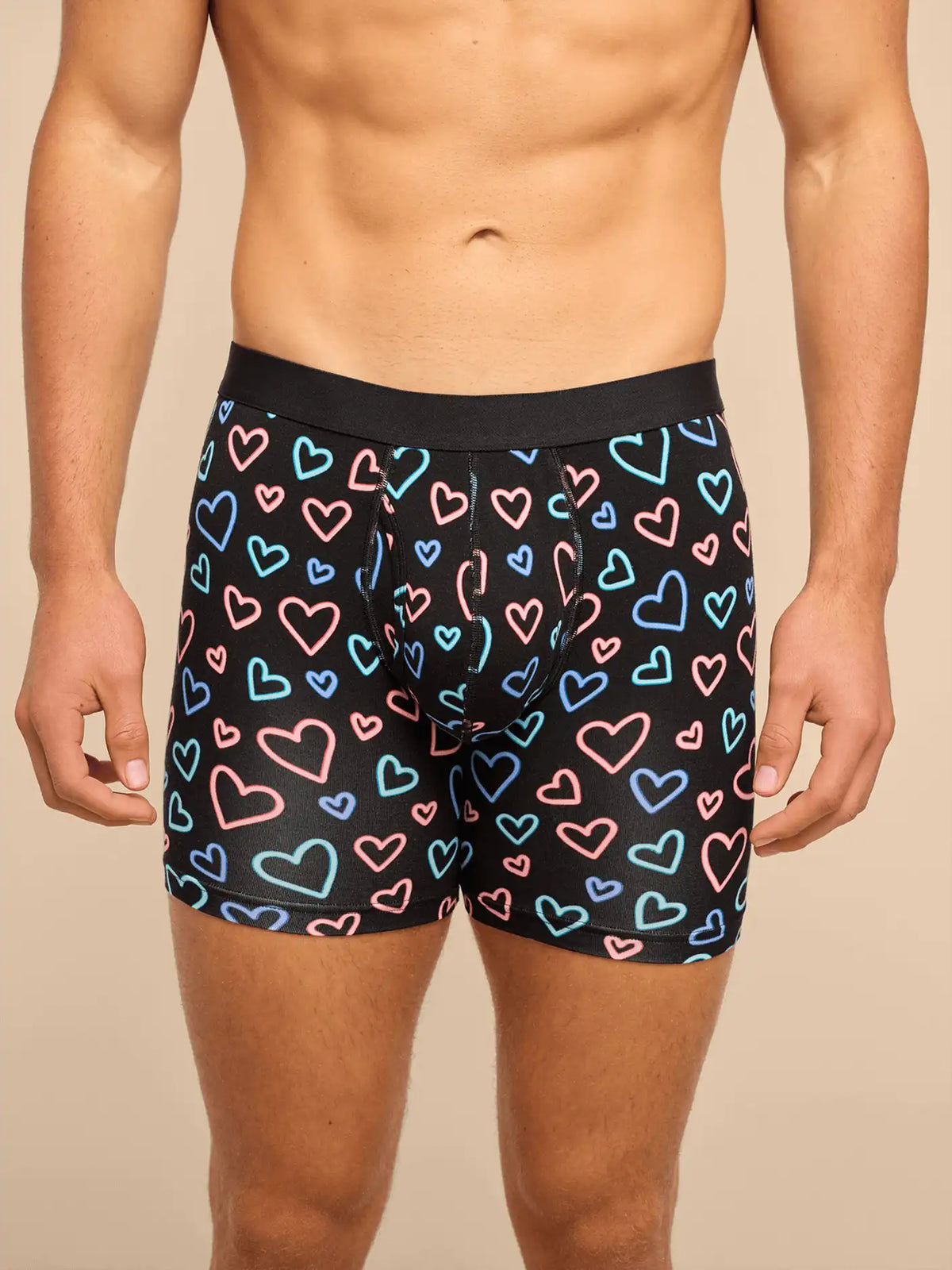 UltraModal™ Core Ball Caddy™ Boxer Brief w/ Fly | Electric Hearts 2.0