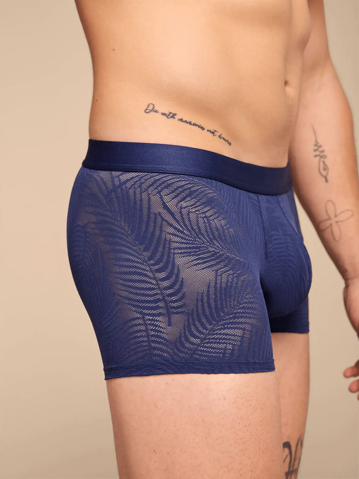 All Over Lace Trunk | Navy Feather