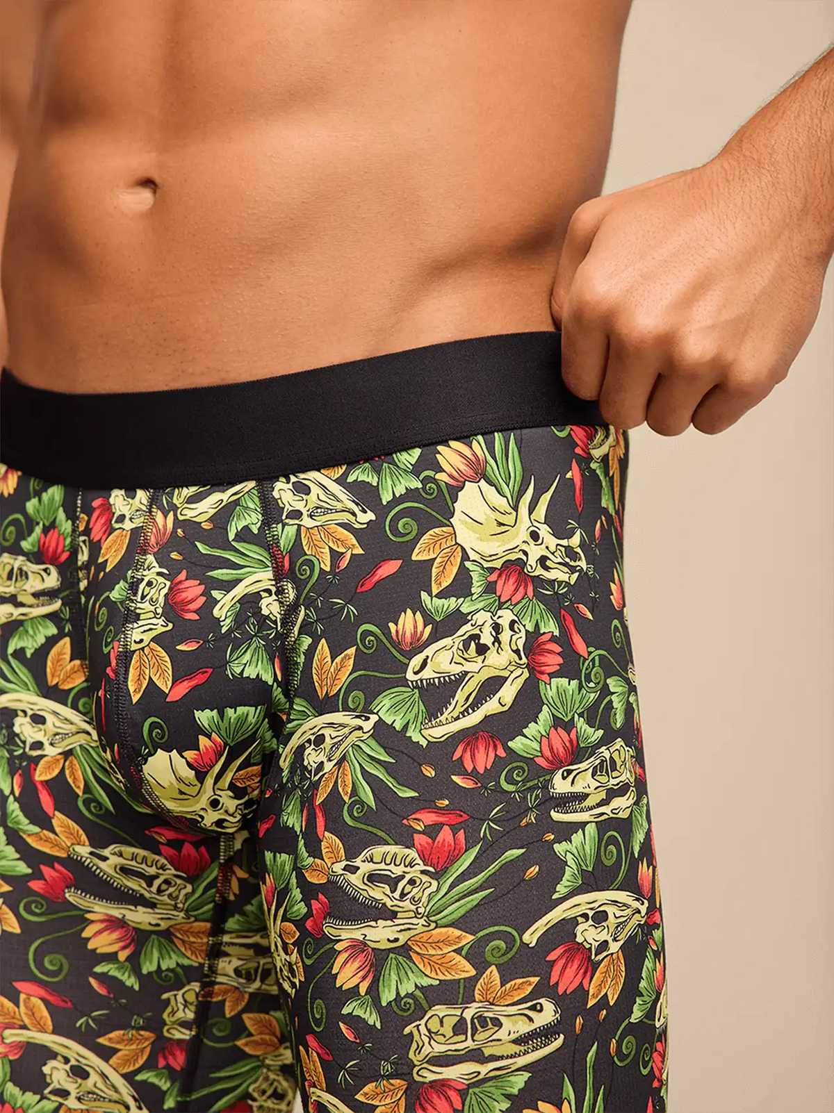Breathe Long Boxer Brief w/ Fly | Jurassic Garden