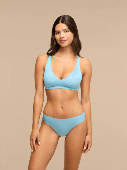 Seamless Plunge Bralette | Sky