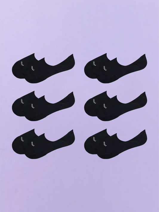Essential No Show Sock 6-Pack | Black Pack