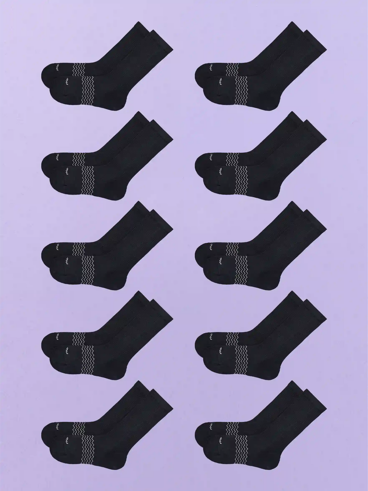 Essential Crew Sock 10-Pack | Black Pack