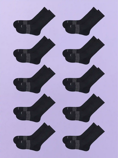 Essential Crew Sock 10-Pack | Black Pack