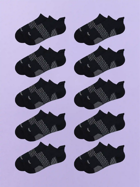 Active Ankle Sock 10-Pack | Black Pack