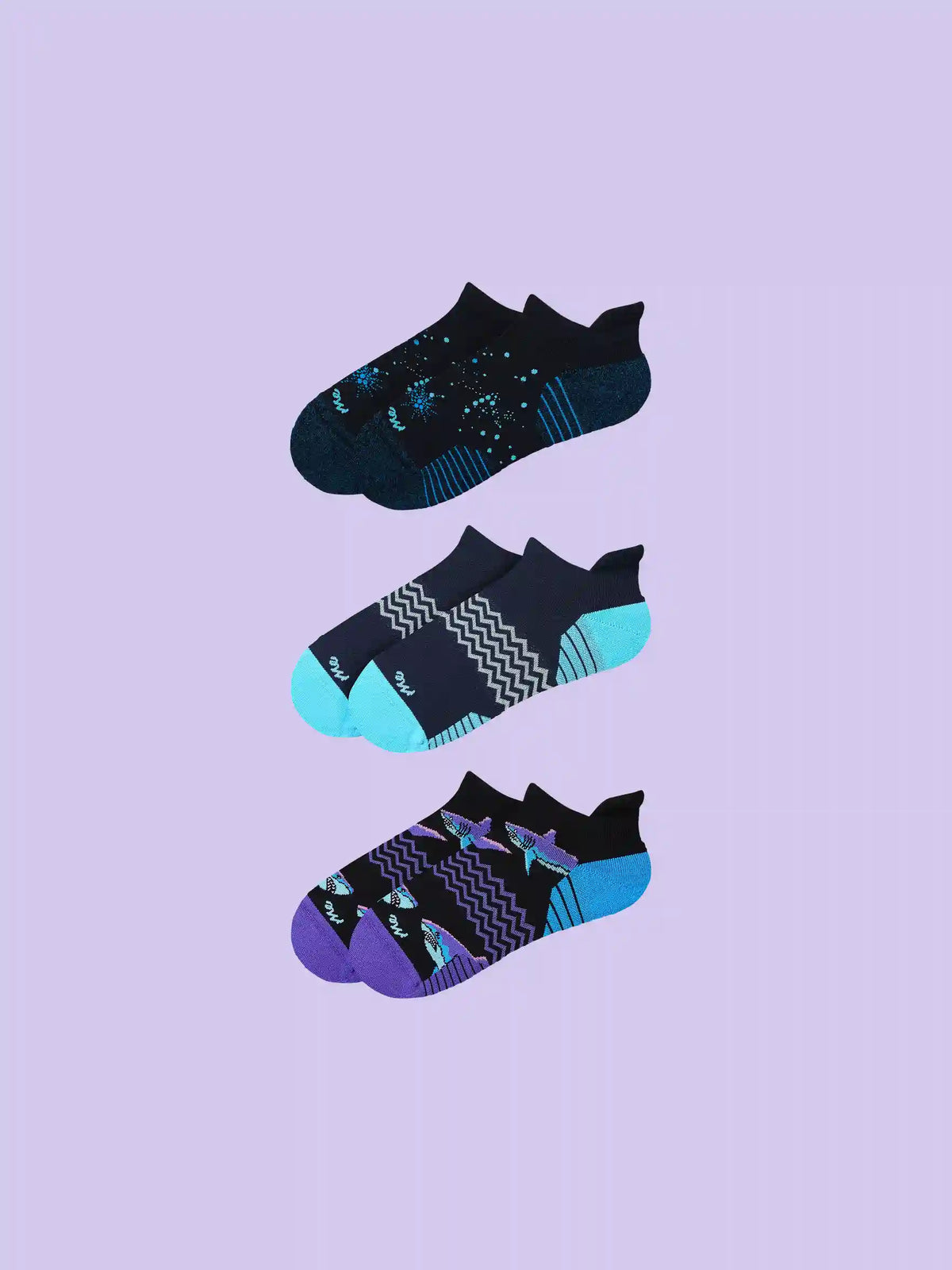 Active Ankle Sock 3-Pack | Astro Shark Pack