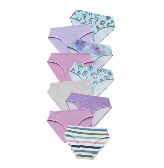 UltraModal™ FeelFree Girls Bikini Brief 9-Pack | Unicorn Dreams Pack
