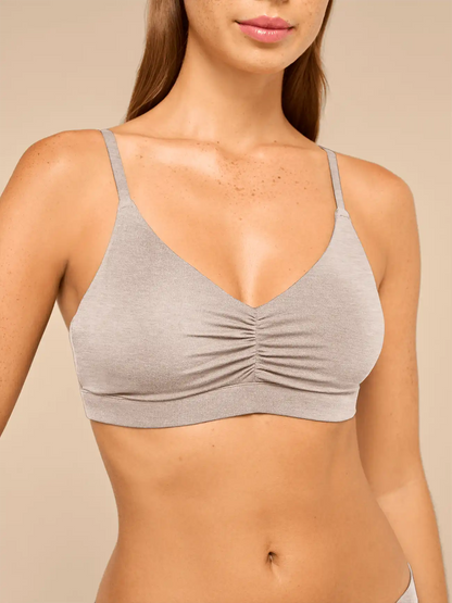 UltraModal™ FeelFree Ruched Bralette with Cups | Heather Grey