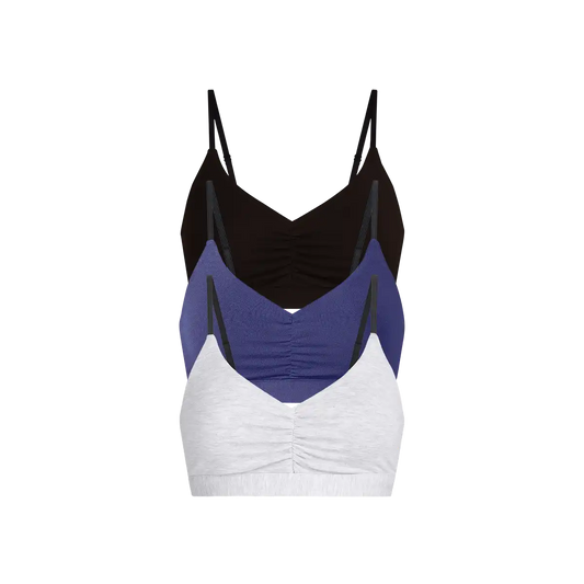 UltraModal™ FeelFree Ruched Bralette 3-Pack | Classic Navy Pack