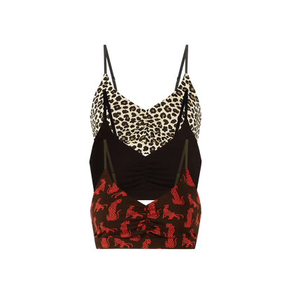 UltraModal™ FeelFree Ruched Bralette 3-Pack | Wild Cat Pack