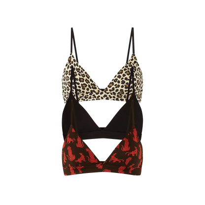 UltraModal™ FeelFree Triangle Bralette 3-Pack | Wild Cat Pack