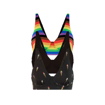 UltraModal™ FeelFree Longline Bralette 3-Pack | Pride Pack