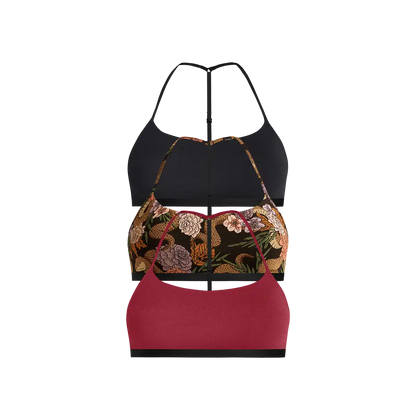 UltraModal™ Core T-Back Bralette 3-Pack | Garden Snake Pack