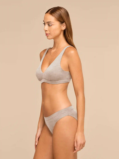 UltraModal™ FeelFree Plunge Bralette with Cups | Heather Grey