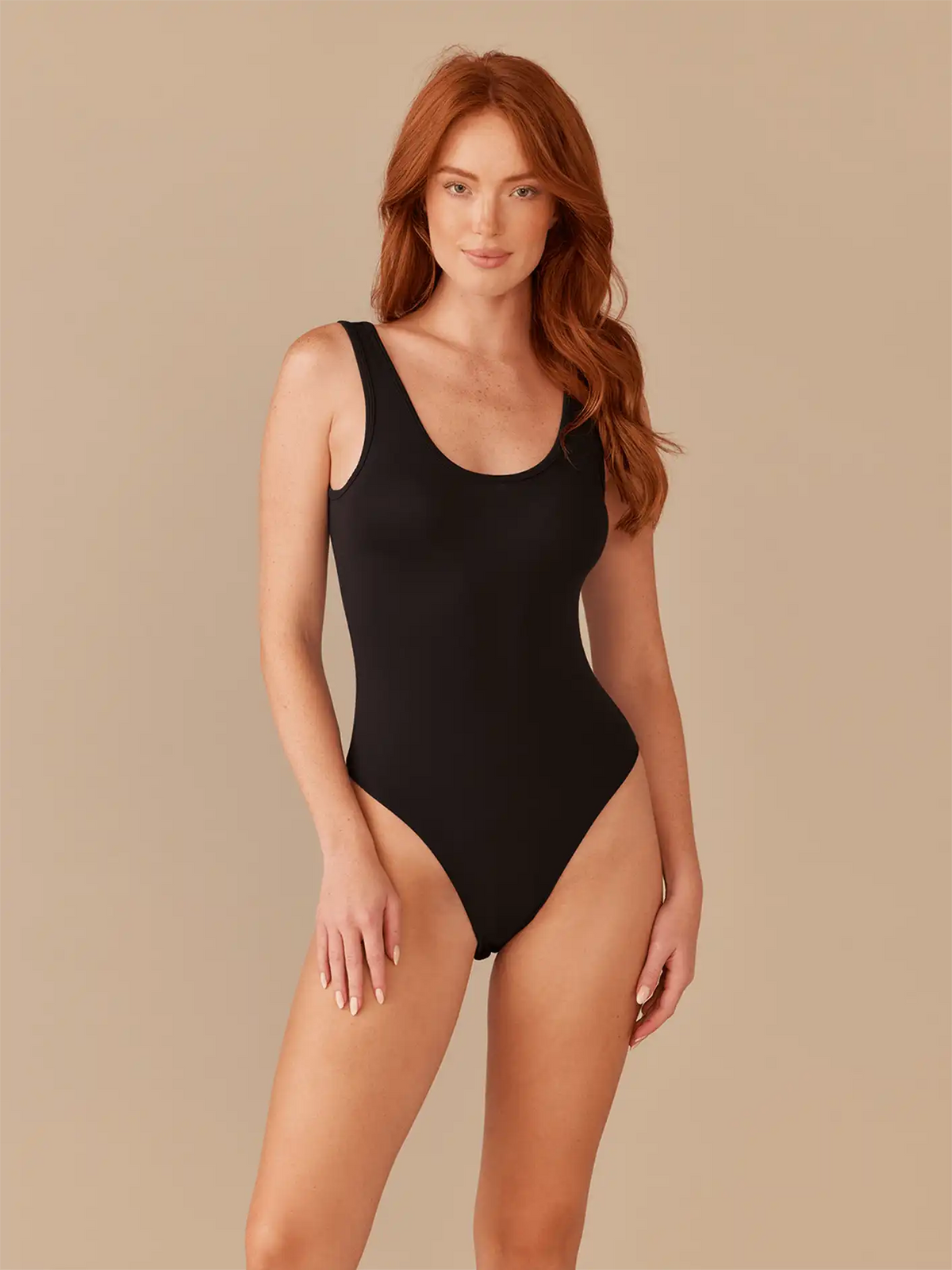 UltraModal™ Scoop Neck Bodysuit | Polka Dots