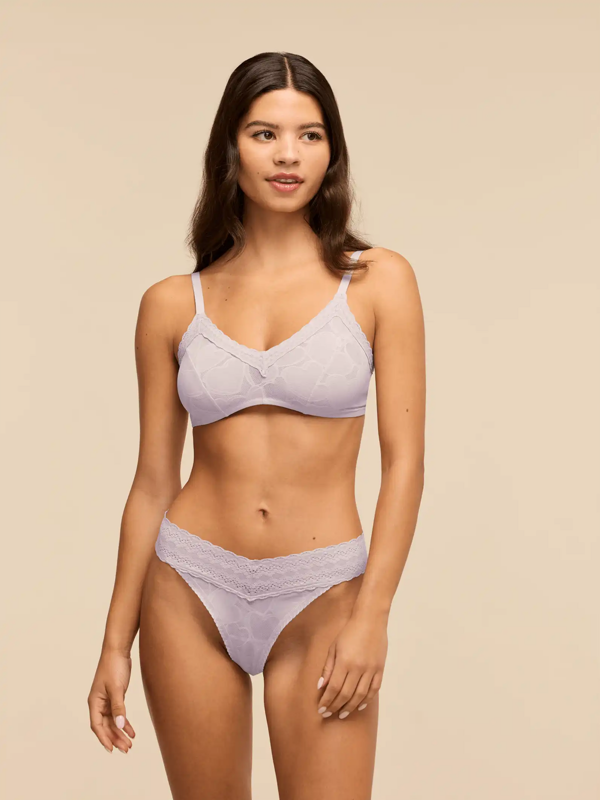 All Over Lace V-Front Thong | Iris Hearts