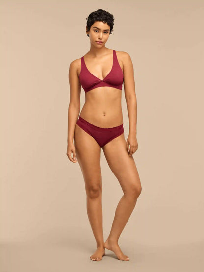 All Over Lace Tanga | Cabernet Zebra