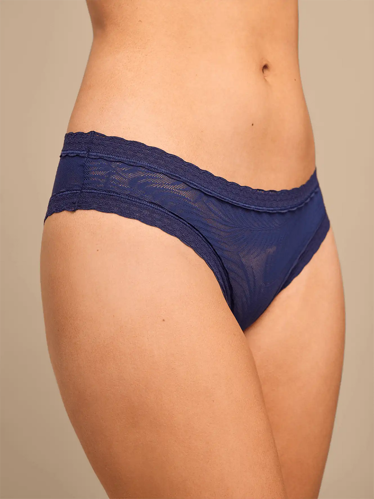 All Over Lace Tanga | Latte Zebra