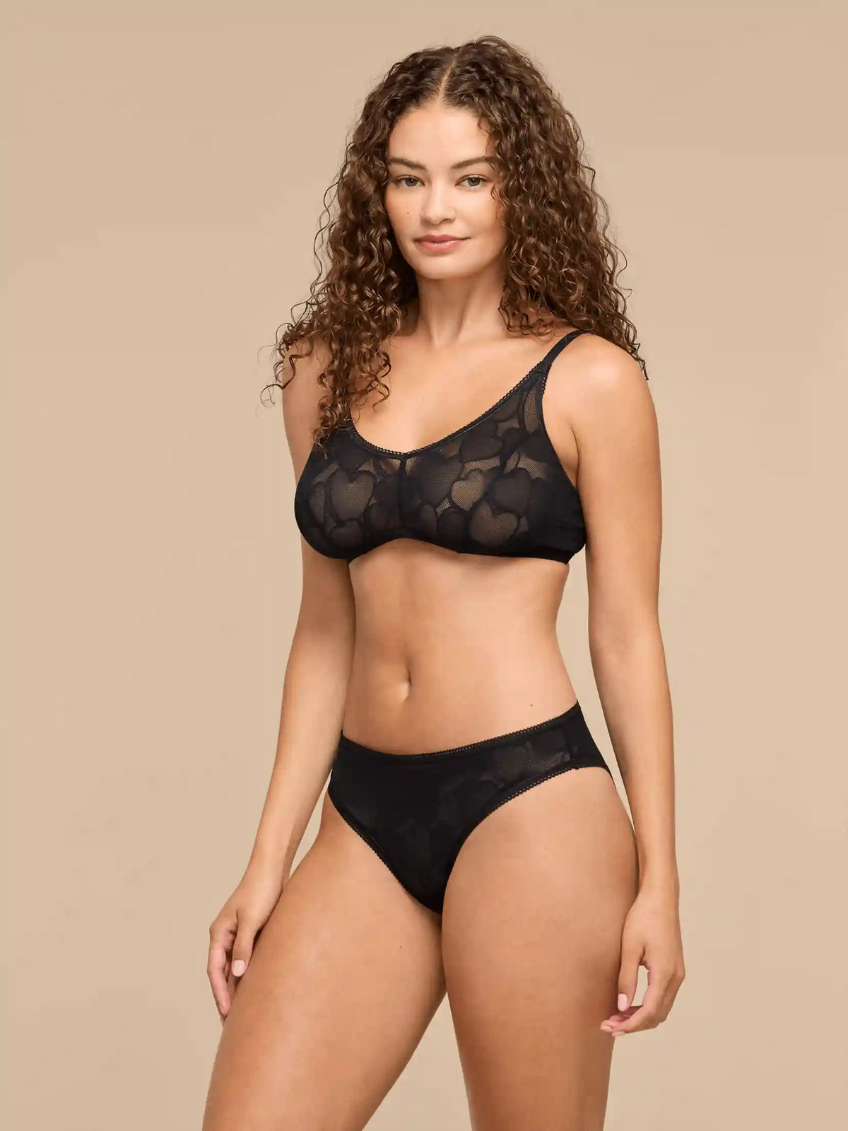 All Over Lace Demi Bralette - New | Black Hearts