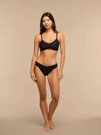 All Over Lace Demi Bralette | Black Hearts