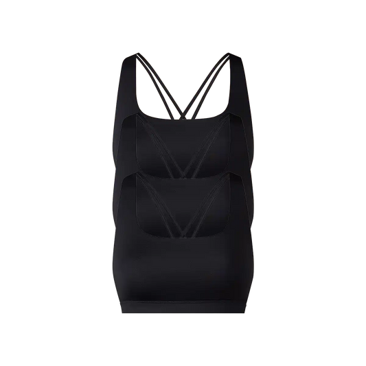 Breathe Strappy Back Bralette 3-Pack | Black Pack